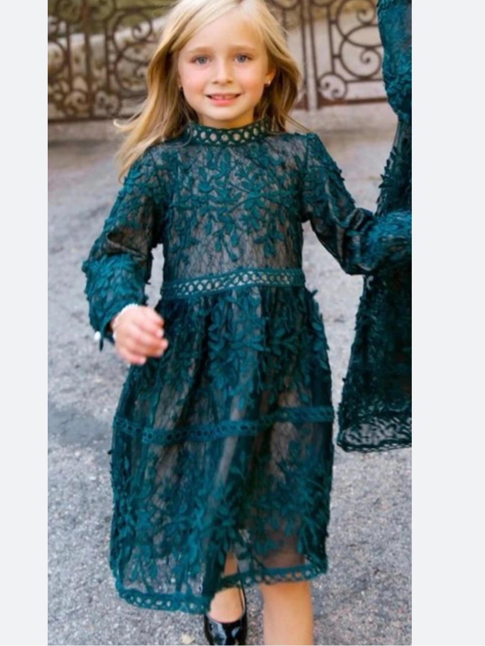 IVY CITY CO Girl’s 3T Mini Sicily Dress in Dark Green NEW NWT
